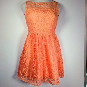 BB Dakota peach sleeveless dress sz 4 fully lined